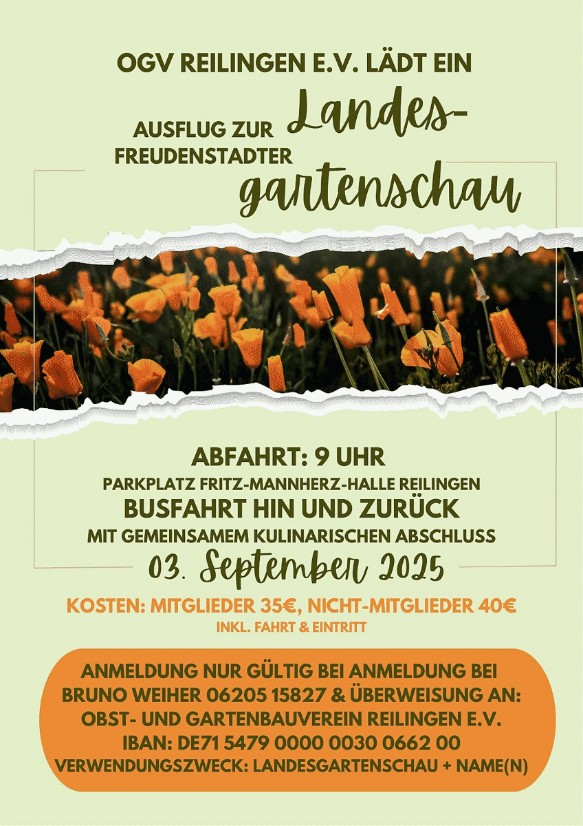OGV Reilingen Fahrt zur Landesgartenschau 2025